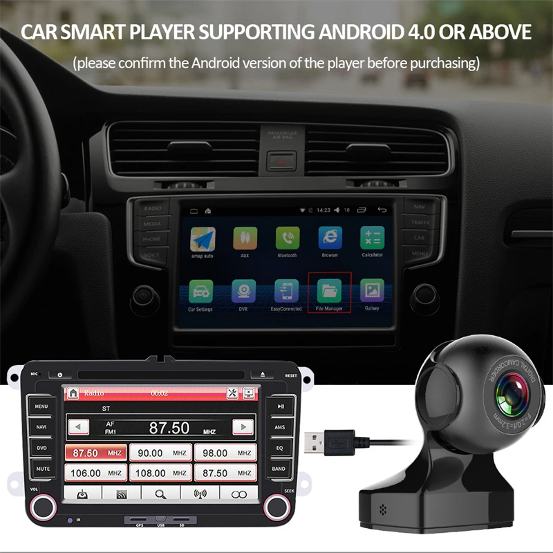 170° Full HD 1080P Wi-Fi Enabled Vehicle DVR with G-Sensor