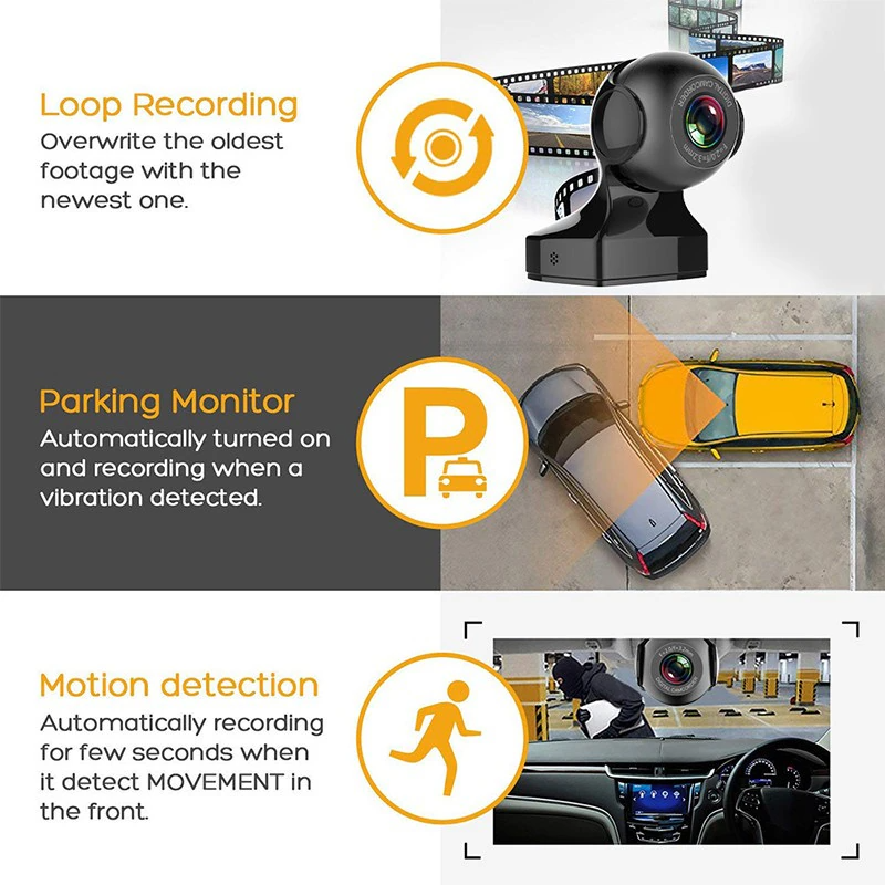 170° Full HD 1080P Wi-Fi Enabled Vehicle DVR with G-Sensor